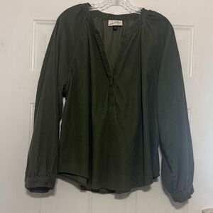 Universal Thread Olive Green Size XXL Corduroy Top